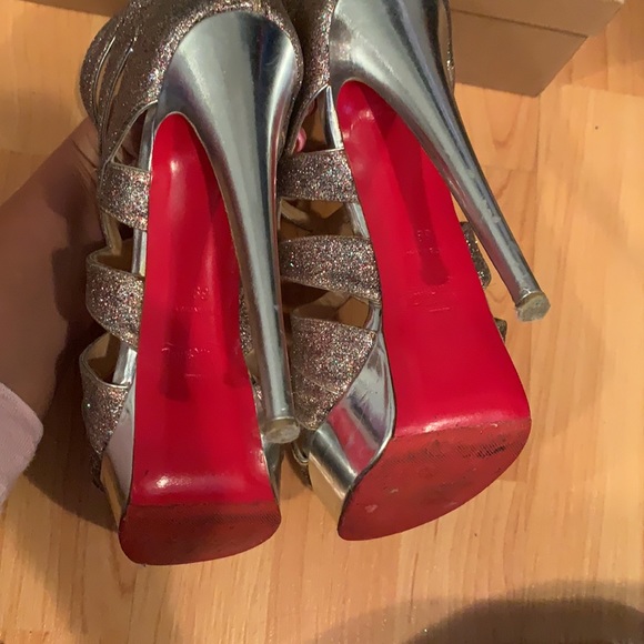 Christian Louboutin glitter gladiator 150 - Picture 4 of 8
